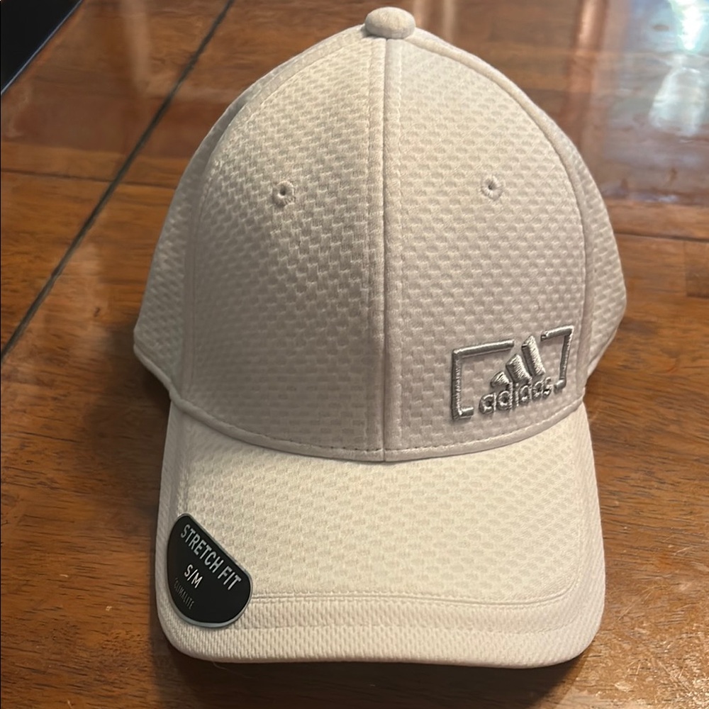 Adidas White Structured Baseball Hat